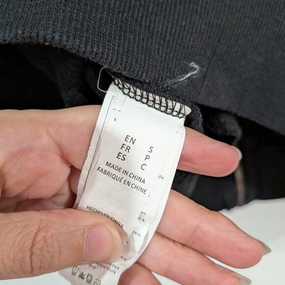 Urban-ID Zip Up Moto Hoodie Black Size Small - Picture 7 of 7